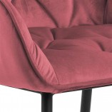 Krzesło welurowe pikowane Brooke Koralowe marki Actona
