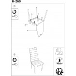Krzesło z ekoskóry H-260 szare/chrom marki Signal