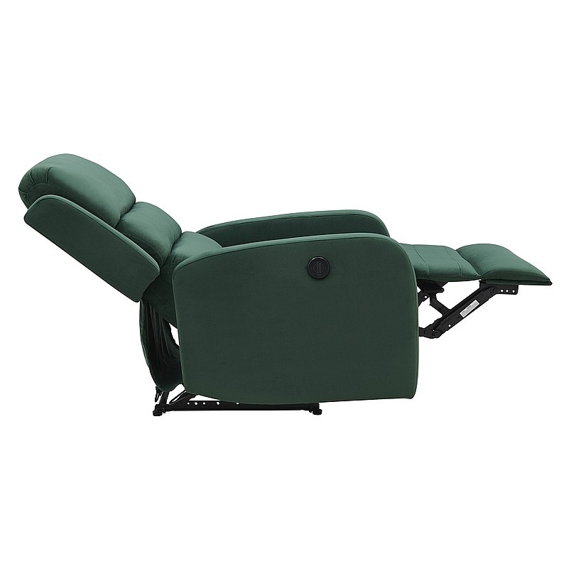 Fotel rozkładany welurowe Pegaz Velvet zielony marki Signal