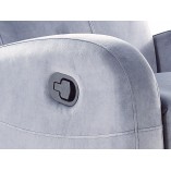 Fotel welurowy rozkładany z funkcją kołyski Olimp Velvet szary marki Signal