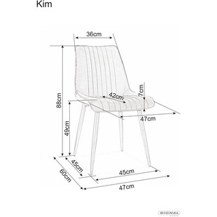 Krzesło welurowe Kim Velvet granatowe marki Signal
