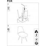Krzesło welurowe Fox Black Velvet czarne marki Signal