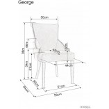 Krzesło welurowe pikowane George Velvet granatowe marki Signal
