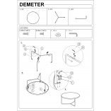 Zestaw stolików okrągłych Demeter II orzech/czarny marki Signal