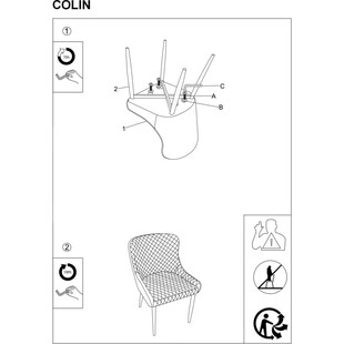 Krzesło welurowe pikowane Colin Velvet beżowe marki Signal