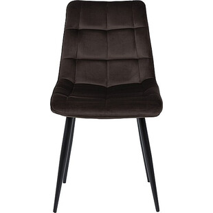 Krzesło welurowe pikowane Chic Matt Velvet 99 czarne marki Signal