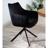 Krzesło welurowe obrotowe Azalia Velvet czarne marki Signal