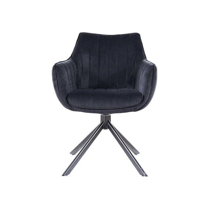 Krzesło welurowe obrotowe Azalia Velvet czarne marki Signal