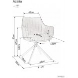 Krzesło welurowe obrotowe Azalia Velvet granatowe marki Signal