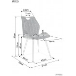 Krzesło welurowe Arco Velvet czarne marki Signal