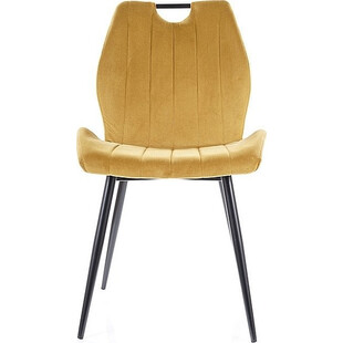 Krzesło welurowe Arco Velvet żółte marki Signal