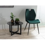 Krzesło welurowe Arco Velvet zielone marki Signal