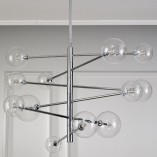 Lampa sufitowa szklane kule Sola XII 75cm przezroczysty / chrom Step Into Design