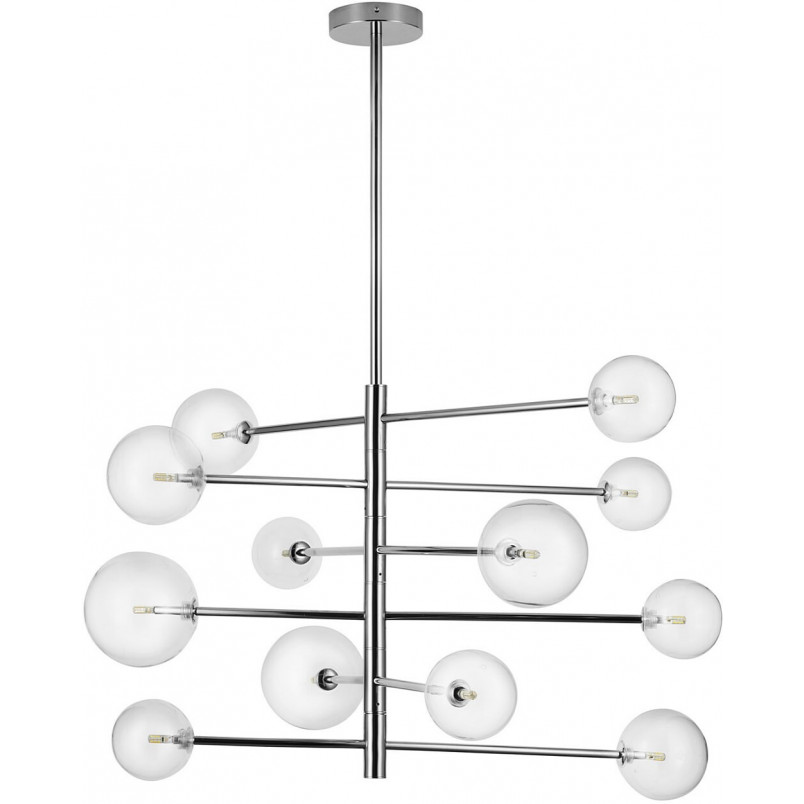 Lampa sufitowa szklane kule Sola XII 75cm przezroczysty / chrom Step Into Design