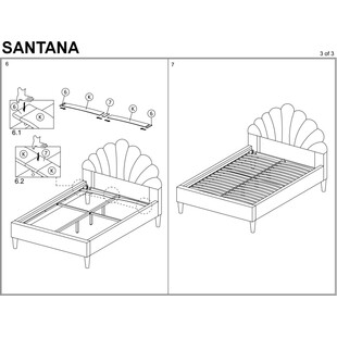 Łóżko welurowe Santana Velvet 160 szary/dąb marki Signal