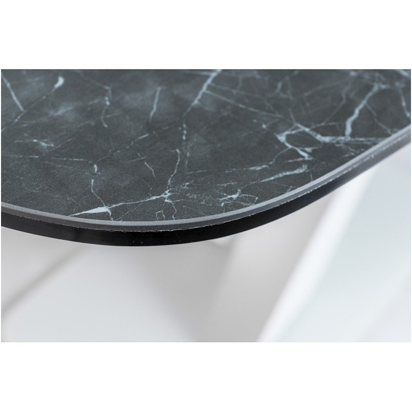 Stół rozkładany z marmurowym blatem Cassino 160x90 grafitowy marki Signal