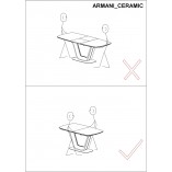 Stół rozkładany z marmurowym blatem Armani Ceramic 160x90 biały marmur marki Signal