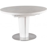 Stół rozkładany okrągły na jednej nodze Orbit Ceramic 120 marmur marki Signal
