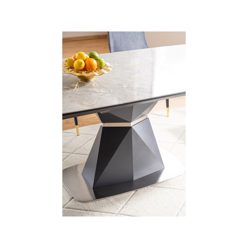 Stół rozkładany z marmurowym blatem Cortez 160x90 szary marmur marki Signal