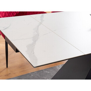 Stół rozkładany z marmurowym blatem Westin III Ceramic 160x90 biały marmur marki Signal
