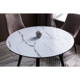 Stół okrągły glamour Ideal 100 marmur/czarny marki Signal