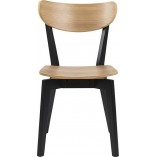 Krzesło drewniane Roxby naturalny / czarny Actona