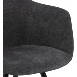 Krzesło fotelowe tapicerowane Noella ciemny szary Actona