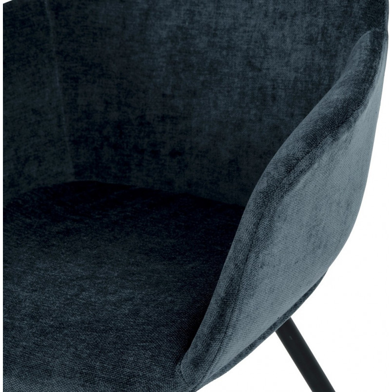 Krzesło fotelowe tapicerowane Noella granatowe Actona