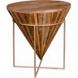 Stolik kawowy drewniany Hapur 45cm naturalny Intesi