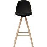 Krzesło barowe skandynawskie Oslo 77cm czarne Actona