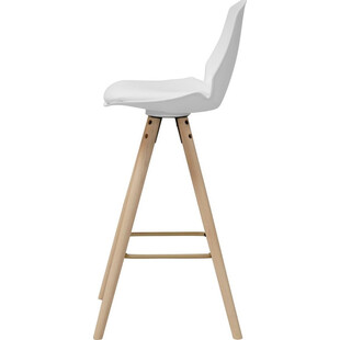 Krzesło barowe skandynawskie Oslo 77cm białe Actona