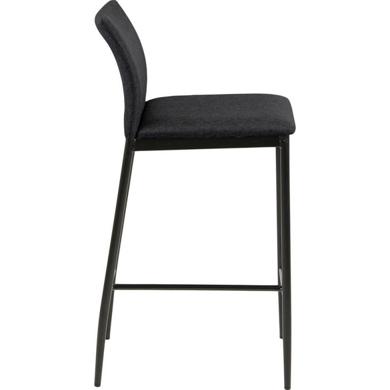 Krzesło barowe tapicerowane Demina Low 67cm szare Actona