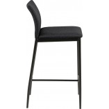 Krzesło barowe tapicerowane Demina Low 67cm szare Actona