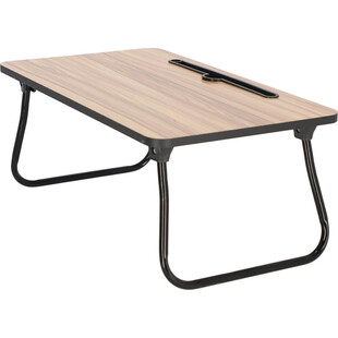 Stolik / taca do łóżka pod laptopa 52,5x30cm drewno / czarny Intesi
