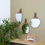 Lustro Pagaj Wood Oval Intesi