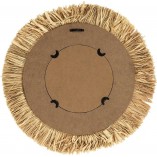 Lustro okrągłe boho Kaya 59 cm naturalne Intesi