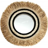 Lustro okrągłe boho Kaya 59 cm naturalne Intesi