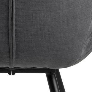 Krzesło tapicerowane pikowane Petri antracytowe Actona