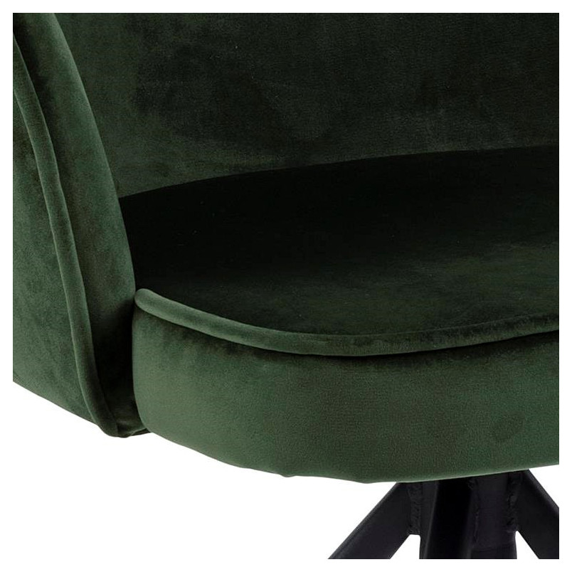 Krzesło welurowe Mitzie zielone Actona