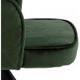 Krzesło welurowe Mitzie zielone Actona