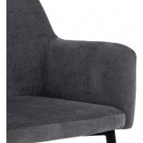 Krzesło fotelowe tapicerowane Karen szare Actona